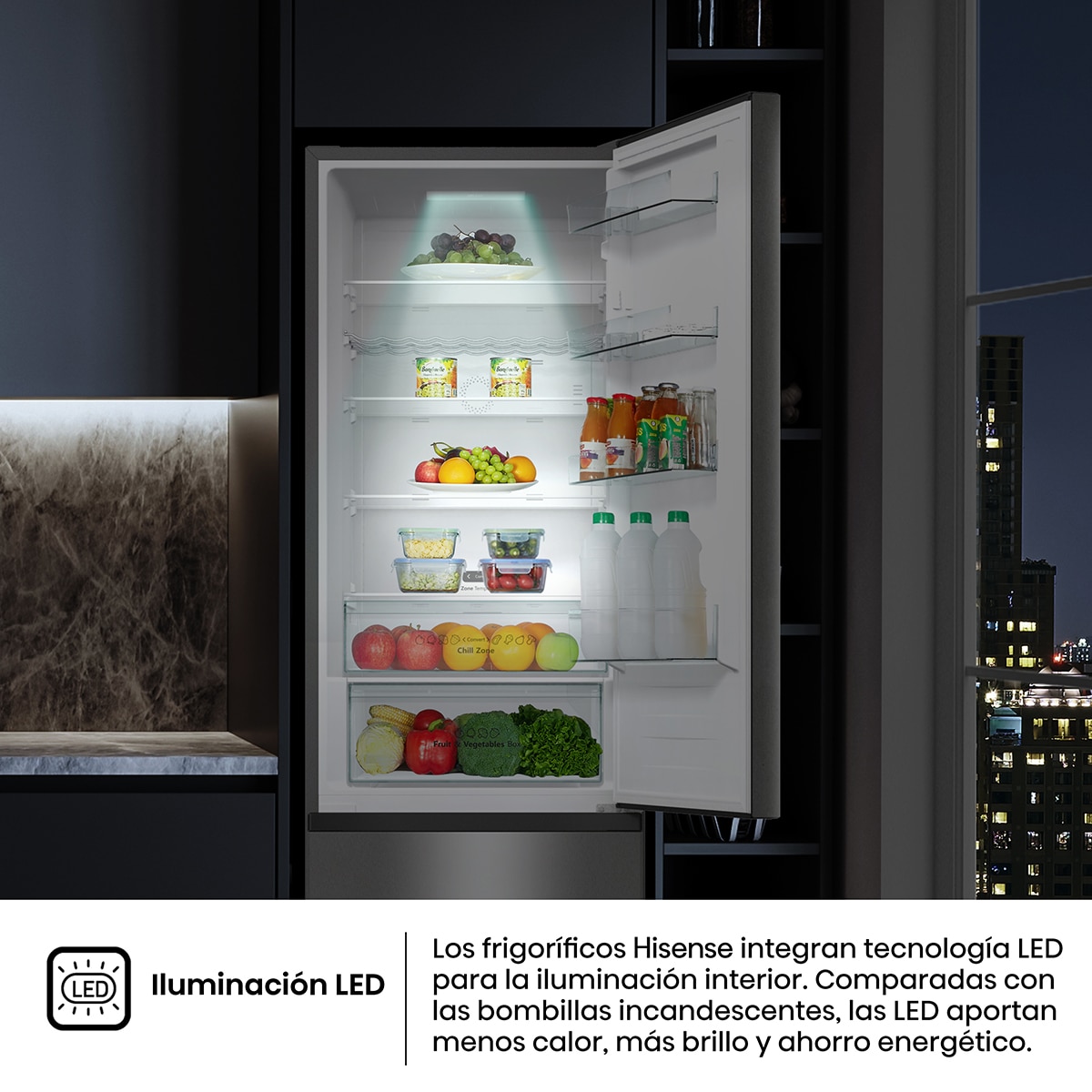 Frigorifico combi Hisense No Frost, 3 puertas - RM469N4ACD Inox-7