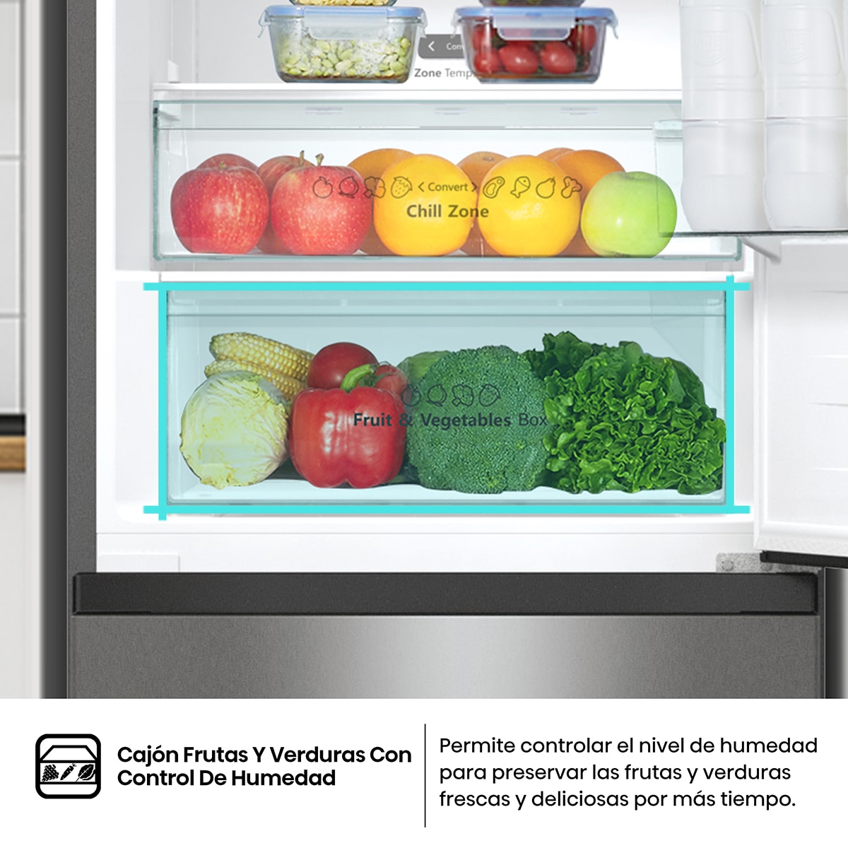 Frigorifico combi Hisense No Frost, 3 puertas - RM469N4ACD Inox-8