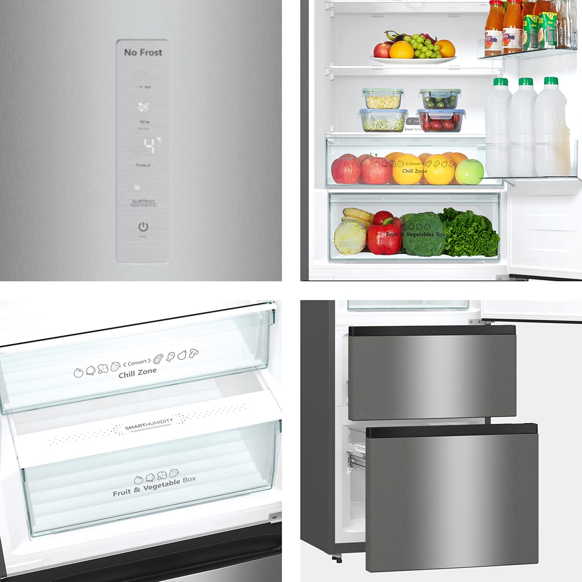 Frigorifico combi Hisense No Frost, 3 puertas - RM469N4ACD Inox-11