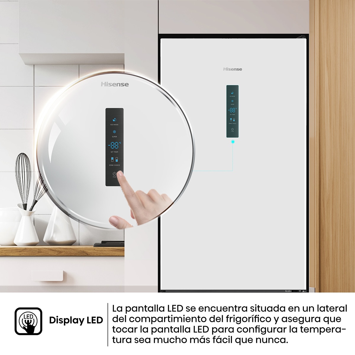 Frigorifico combi Hisense No Frost, Multi Air Flow - RB390N4DWD Blanco-8
