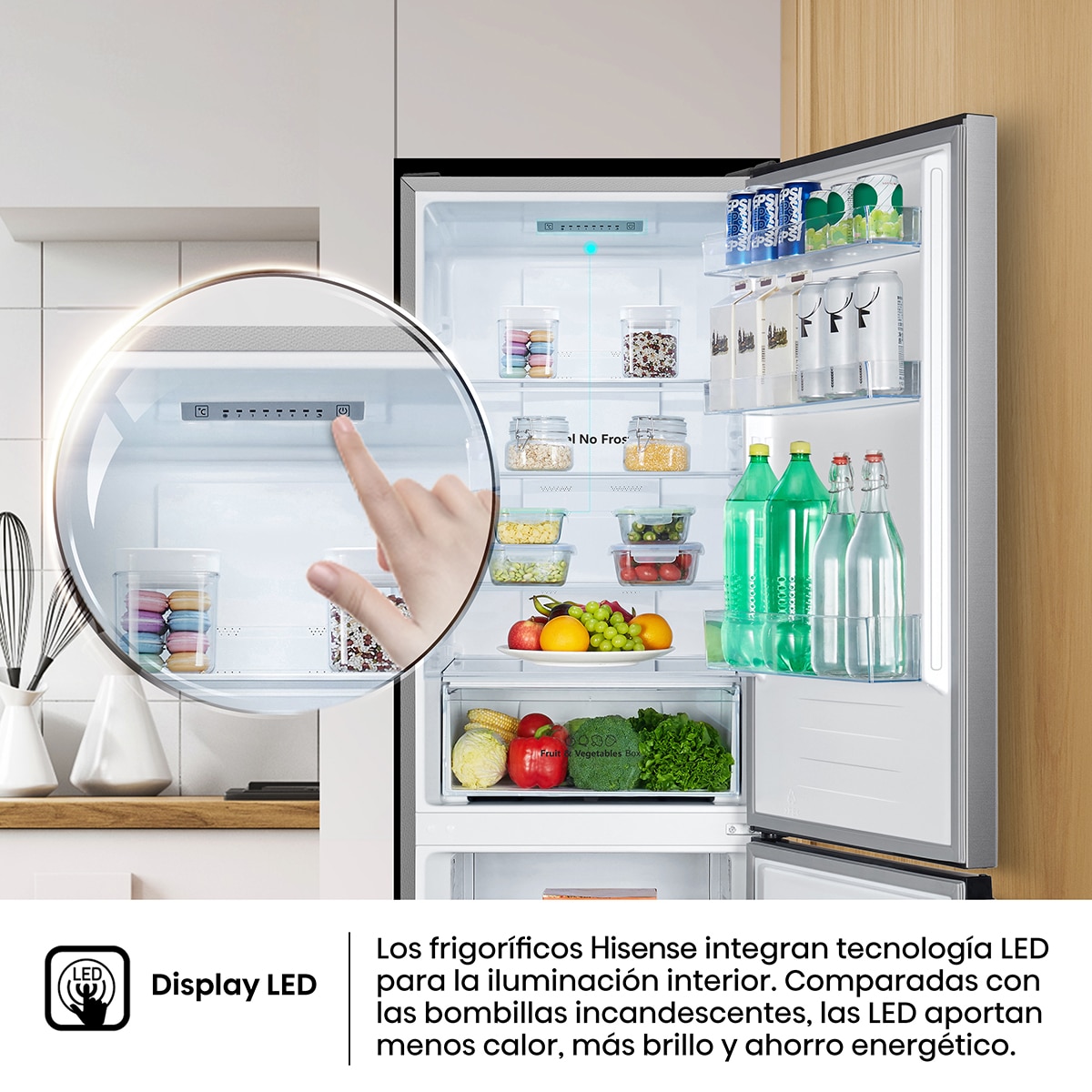 Frigorifico combi Hisense Total No Frost, Multi Air Flow - RB390N4ACE Inox-6