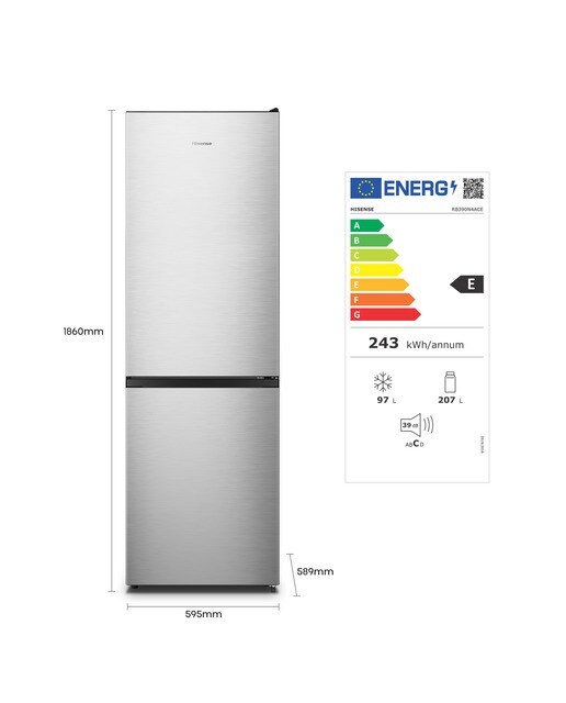 Frigorifico combi Hisense Total No Frost, Multi Air Flow - RB390N4ACE Inox-14