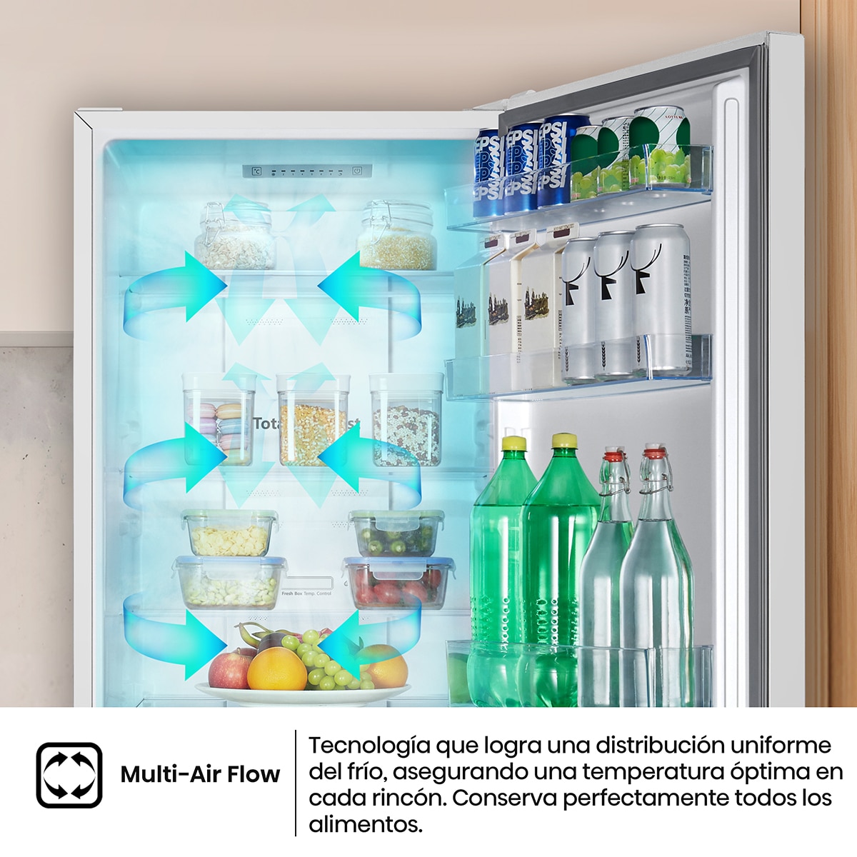 Frigorifico combi Hisense  Total No Frost, Multi Air Flow - RB390N4AWE Blanco-5