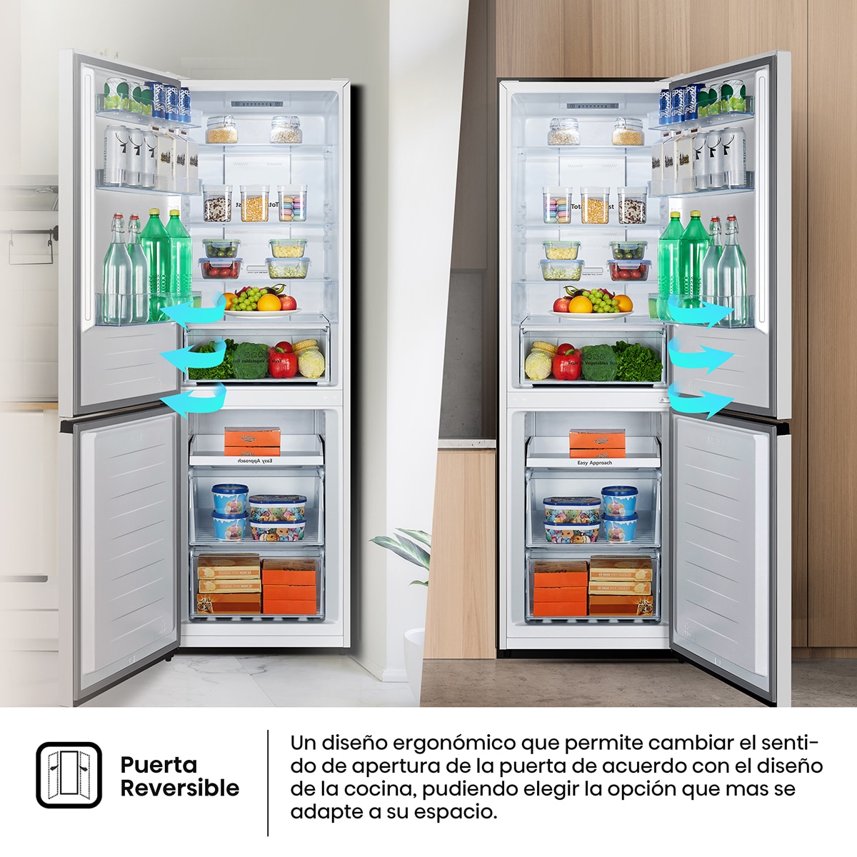 Frigorifico combi Hisense  Total No Frost, Multi Air Flow - RB390N4AWE Blanco-7