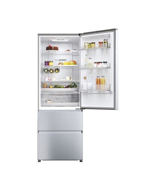 Frigorífico Combi Haier Total No Frost 3D 70 Series 5 - HTR5720ENMG - Silver Silver-4