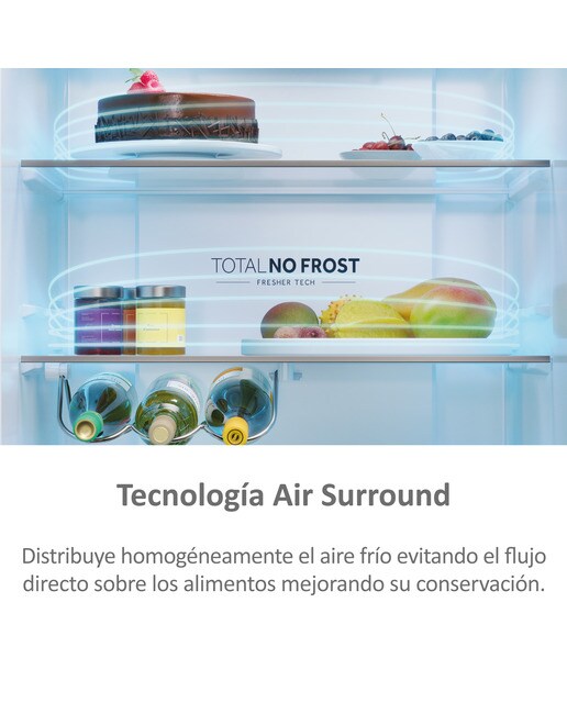 Frigorífico Combi Haier Total No Frost 3D 70 Series 5 - HTR5720ENMG - Silver Silver-7