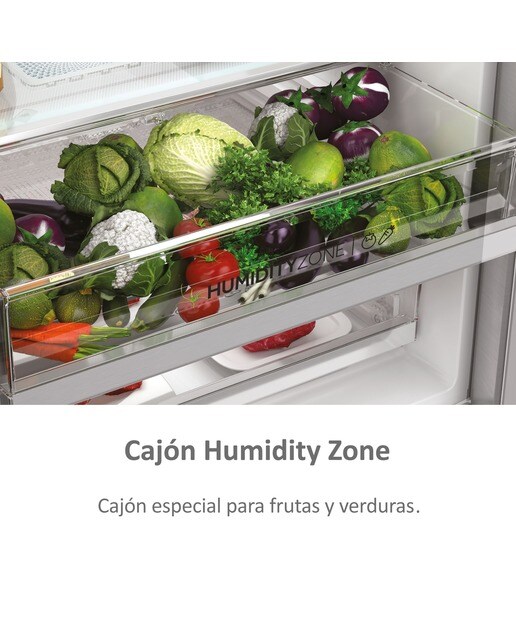 Frigorífico Combi Haier Total No Frost 3D 70 Series 5 - HTR5720ENMG - Silver Silver-8