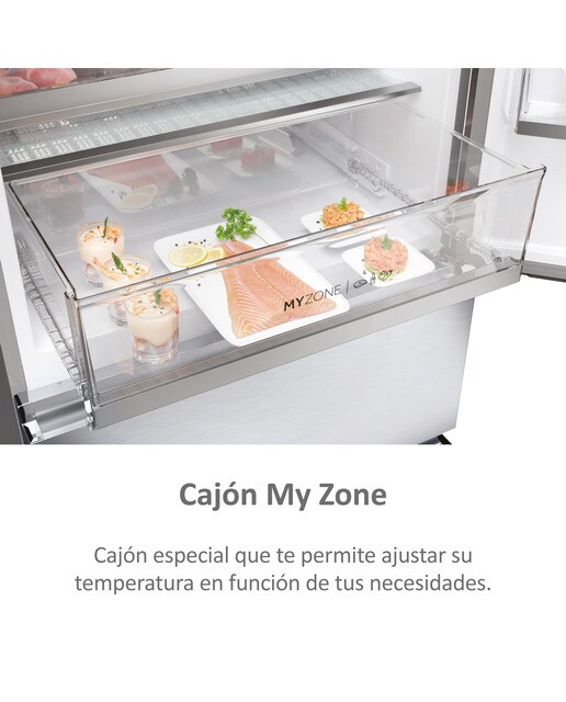 Frigorífico Combi Haier Total No Frost 3D 70 Series 5 - HTR5720ENMG - Silver Silver-9