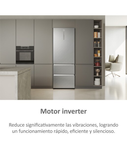 Frigorífico Combi Haier Total No Frost 3D 70 Series 5 - HTR5720ENMG - Silver Silver-12