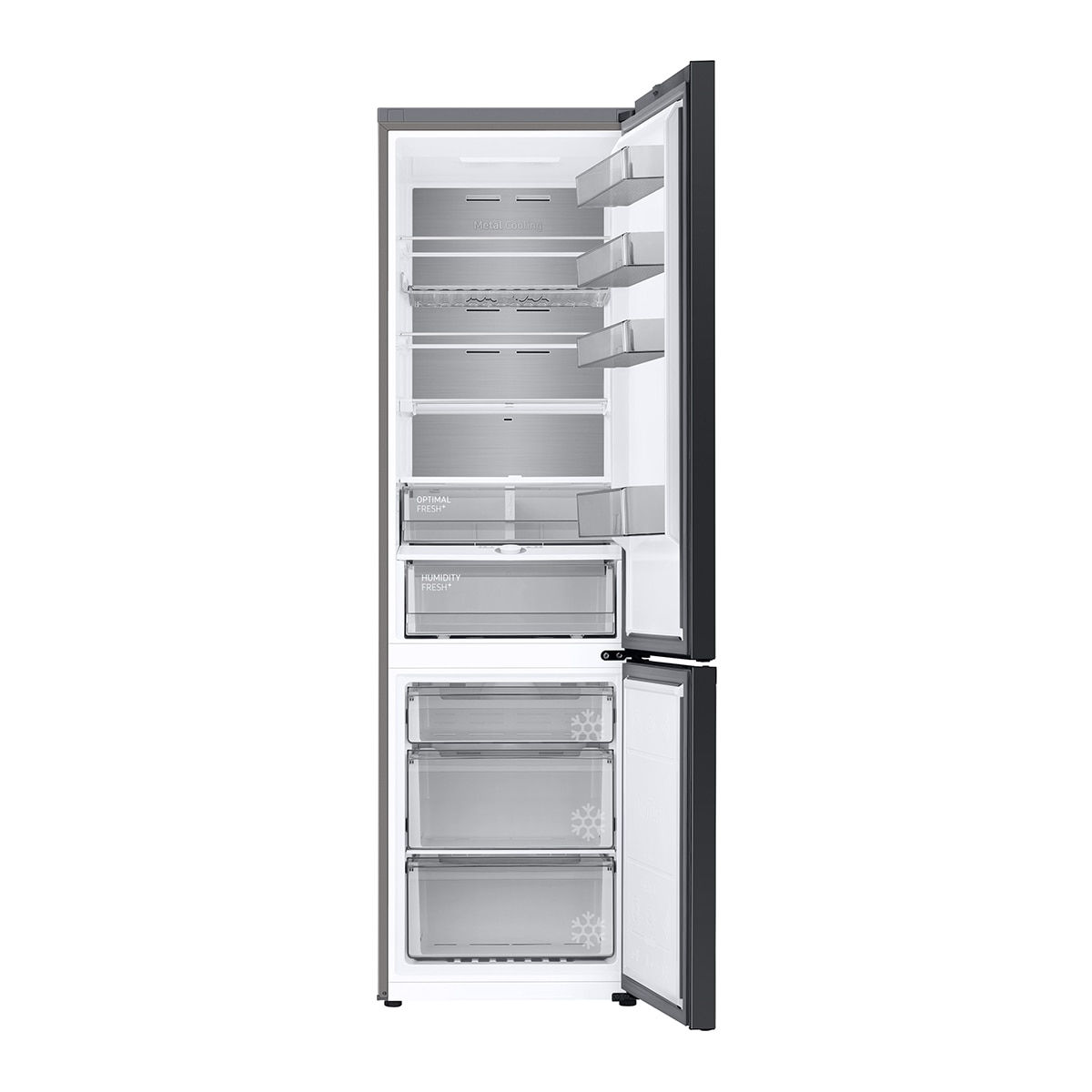 Frigorífico Combi Samsung No frost, Smart - RB38C7B6D22/EF Cristal negro-3