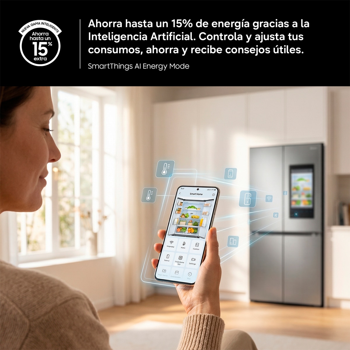 Frigorífico Combi Samsung All Around Cooling, Smart - RB38C605CWW/EF - Blanco Blanco-7
