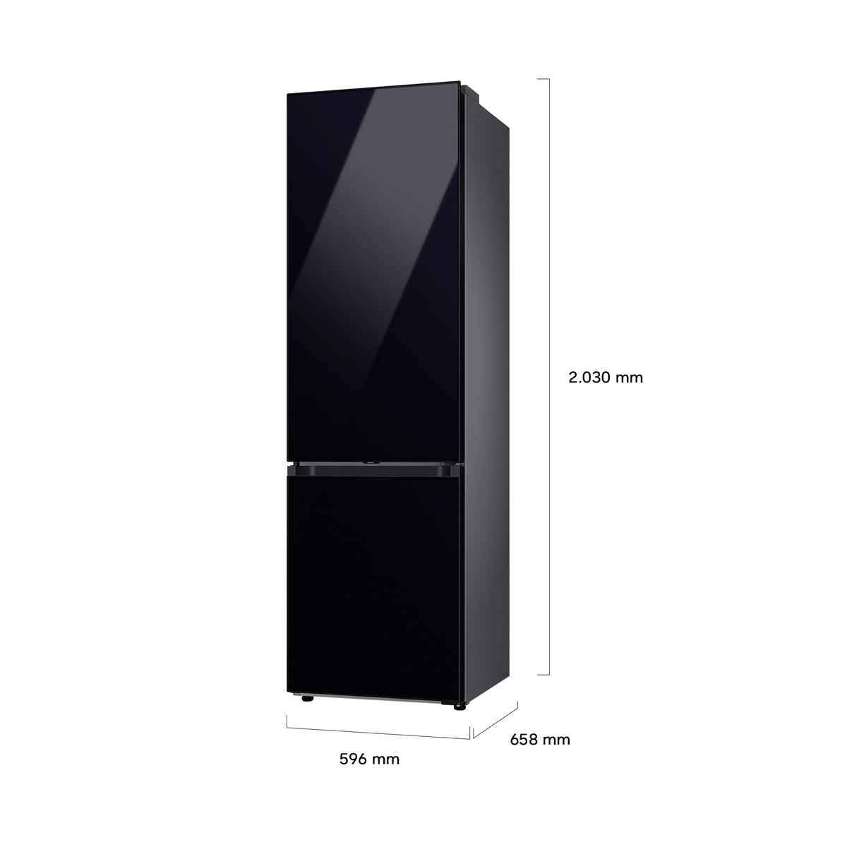 Frigorífico Combi Samsung No frost, Smart - RB38C7B6A22/EF Cristal negro-2