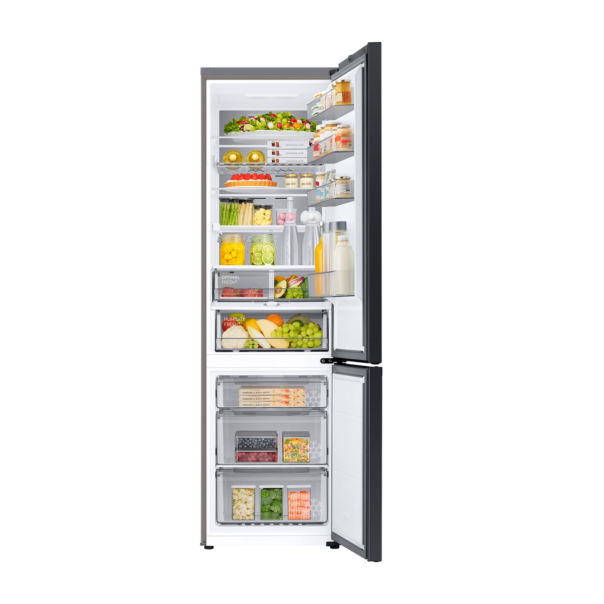 Frigorífico Combi Samsung No frost, Smart - RB38C7B6A22/EF Cristal negro-10