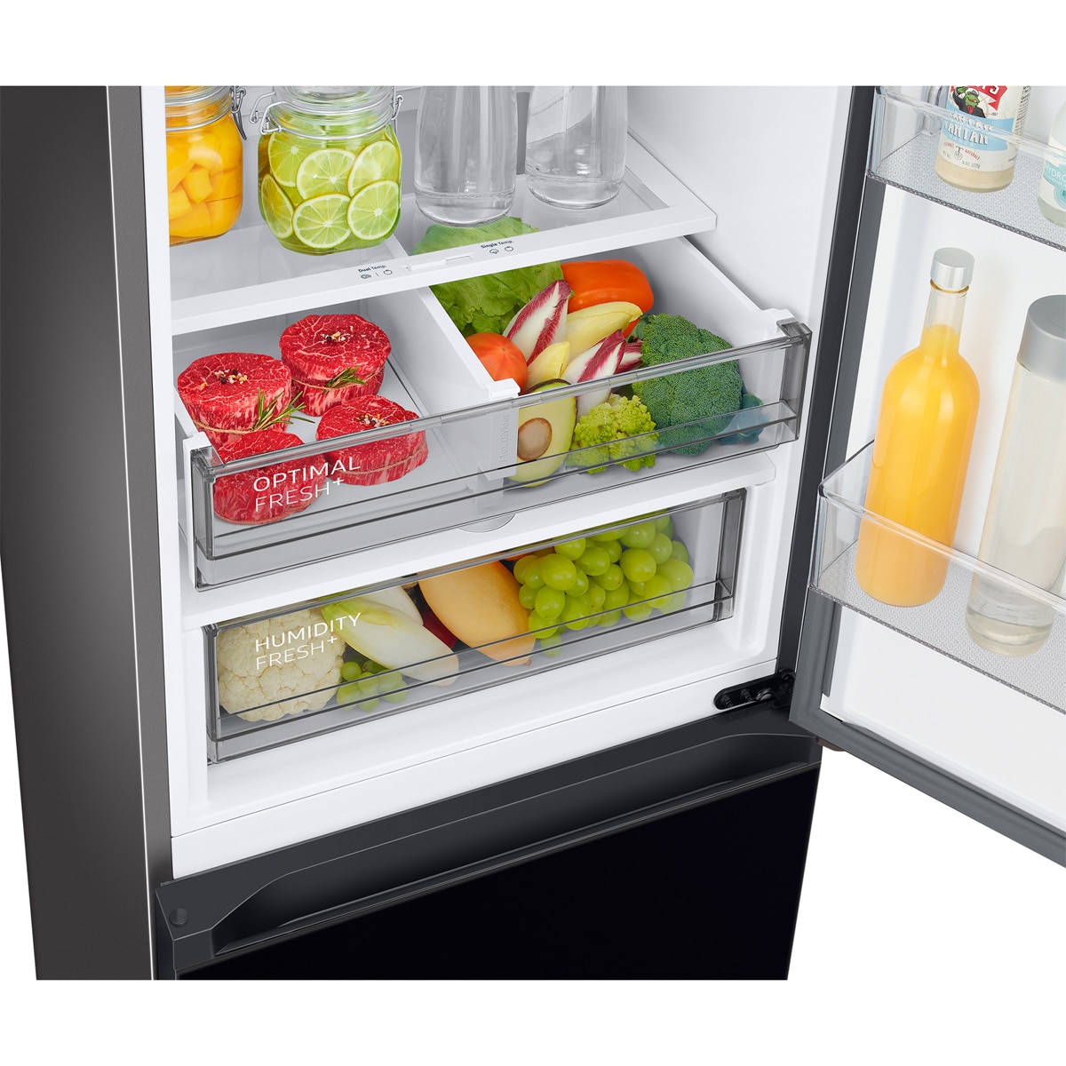 Frigorífico Combi Samsung No frost, Smart - RB38C7B6A22/EF Cristal negro-14