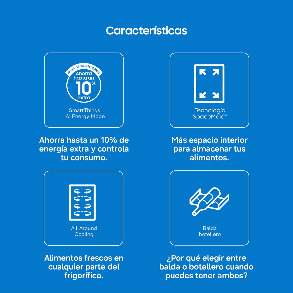 Frigorífico Combi Samsung Wifi, tecnología SpaceMax - SMART RB34C602DSA/EF Inox-3