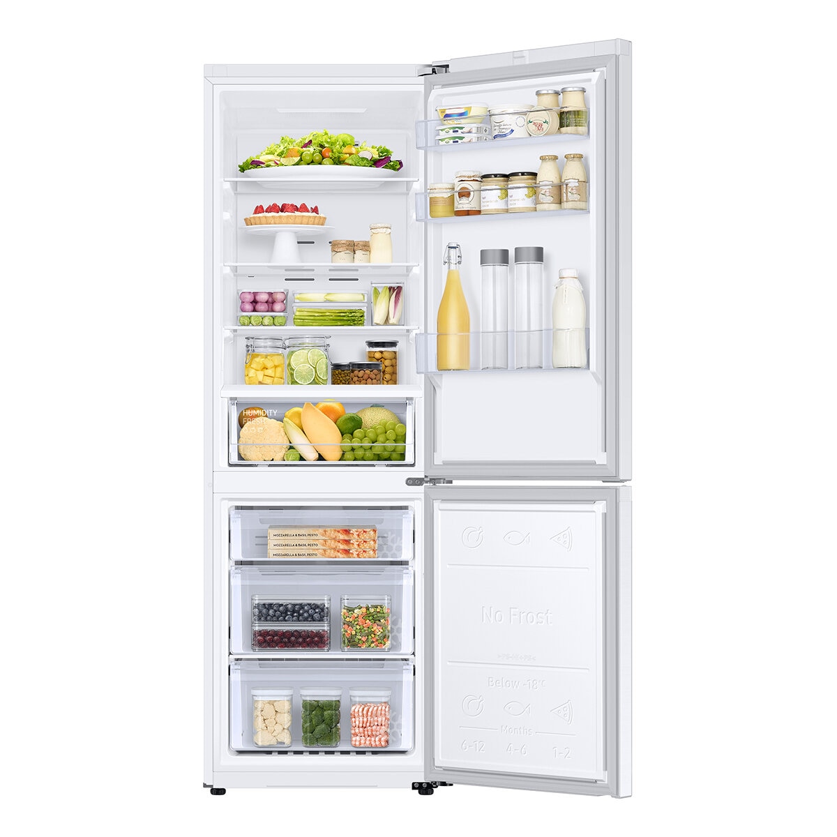 Frigorífico Combi Samsung con IA 185cm All Around Cooling 344L Clase C Blanco - RB34C600CWW/EF Blanco-3