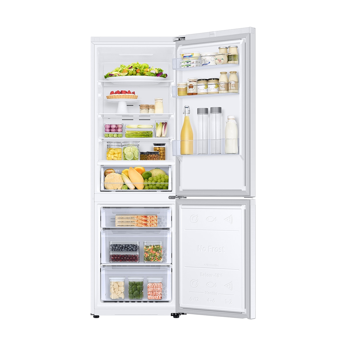 Frigorífico Combi Samsung con IA 185cm All Around Cooling 344L Clase C Blanco - RB34C600CWW/EF Blanco-12