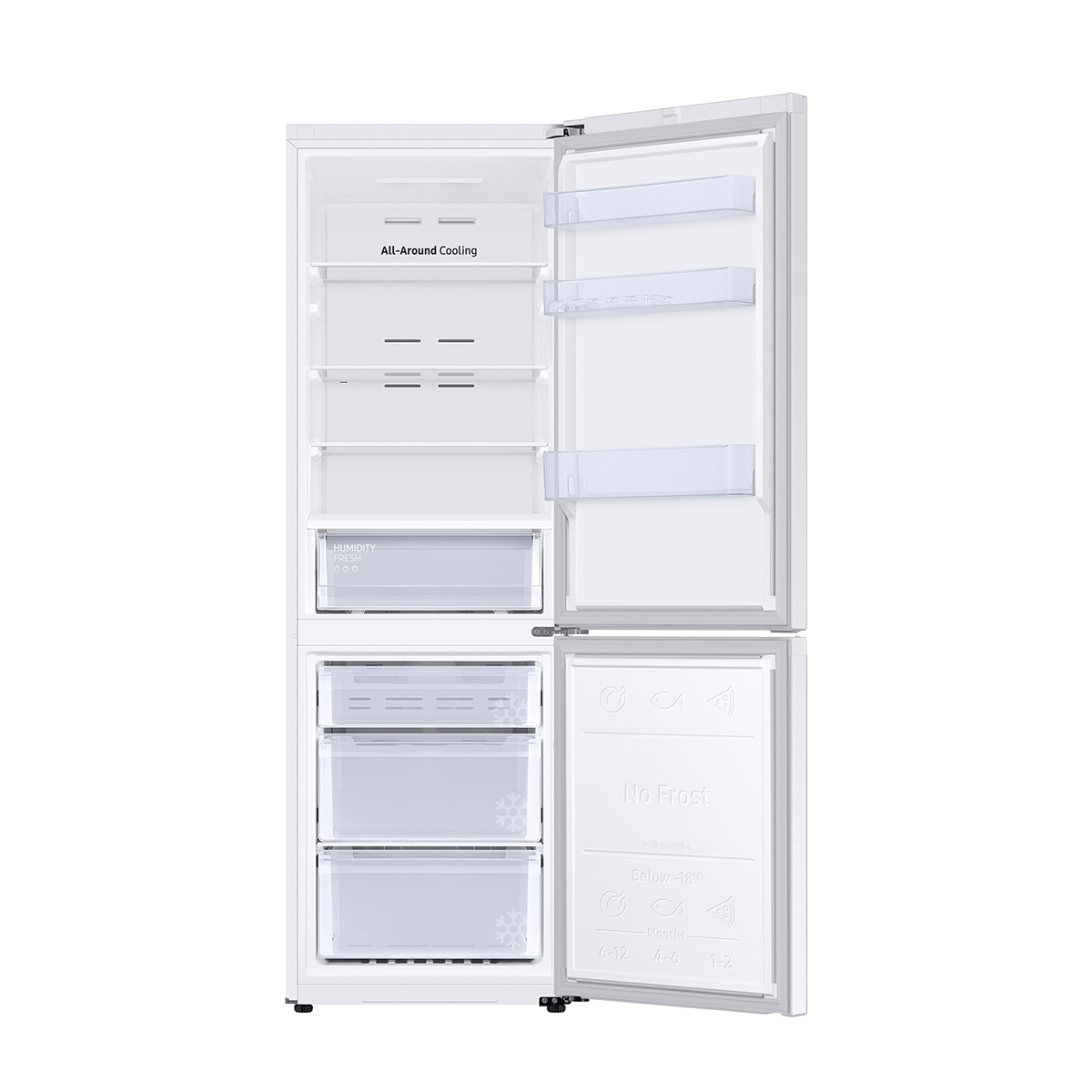 Frigorífico Combi Samsung con IA 185cm All Around Cooling 344L Clase C Blanco - RB34C600CWW/EF Blanco-15