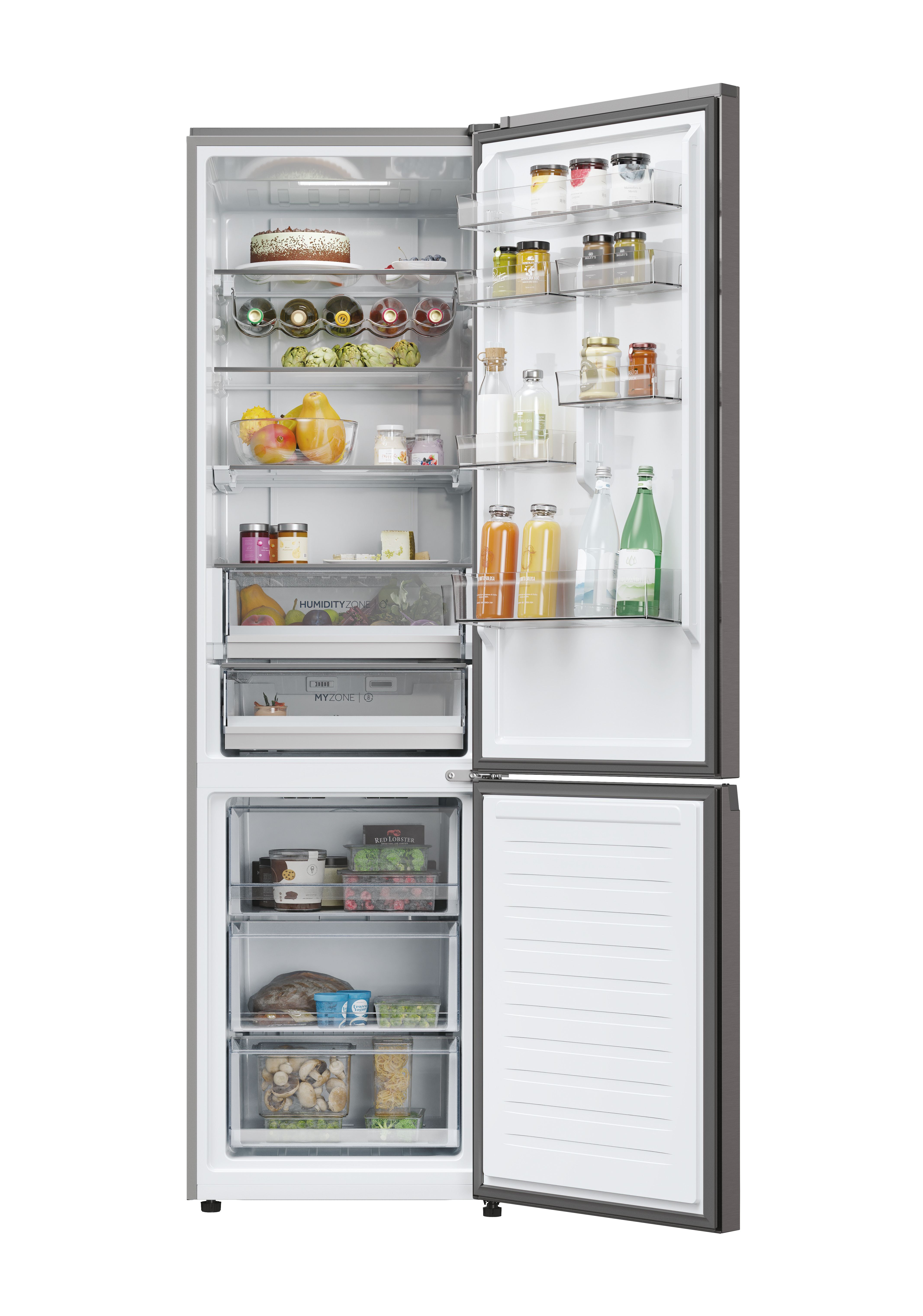 Frigorífico Combinado Haier 2D 60 Series 5 PRO HDPW5620ANPD No Frost, Wifi e de 205 cm - Inox Escuro Dark Inox-4