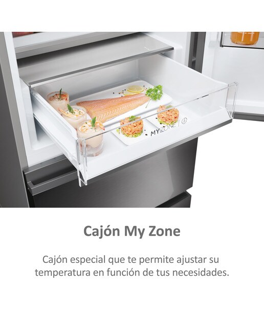 Frigorífico Combinado Haier 3D 60 Series 5 HTW5620CNMP de 3 Portas, No Frost, com Wifi e de 205 cm - Inox Escuro Dark Inox-10