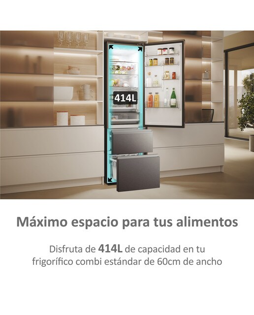 Frigorífico Combinado Haier 3D 60 Series 5 HTW5620CNMP de 3 Portas, No Frost, com Wifi e de 205 cm - Inox Escuro Dark Inox-12