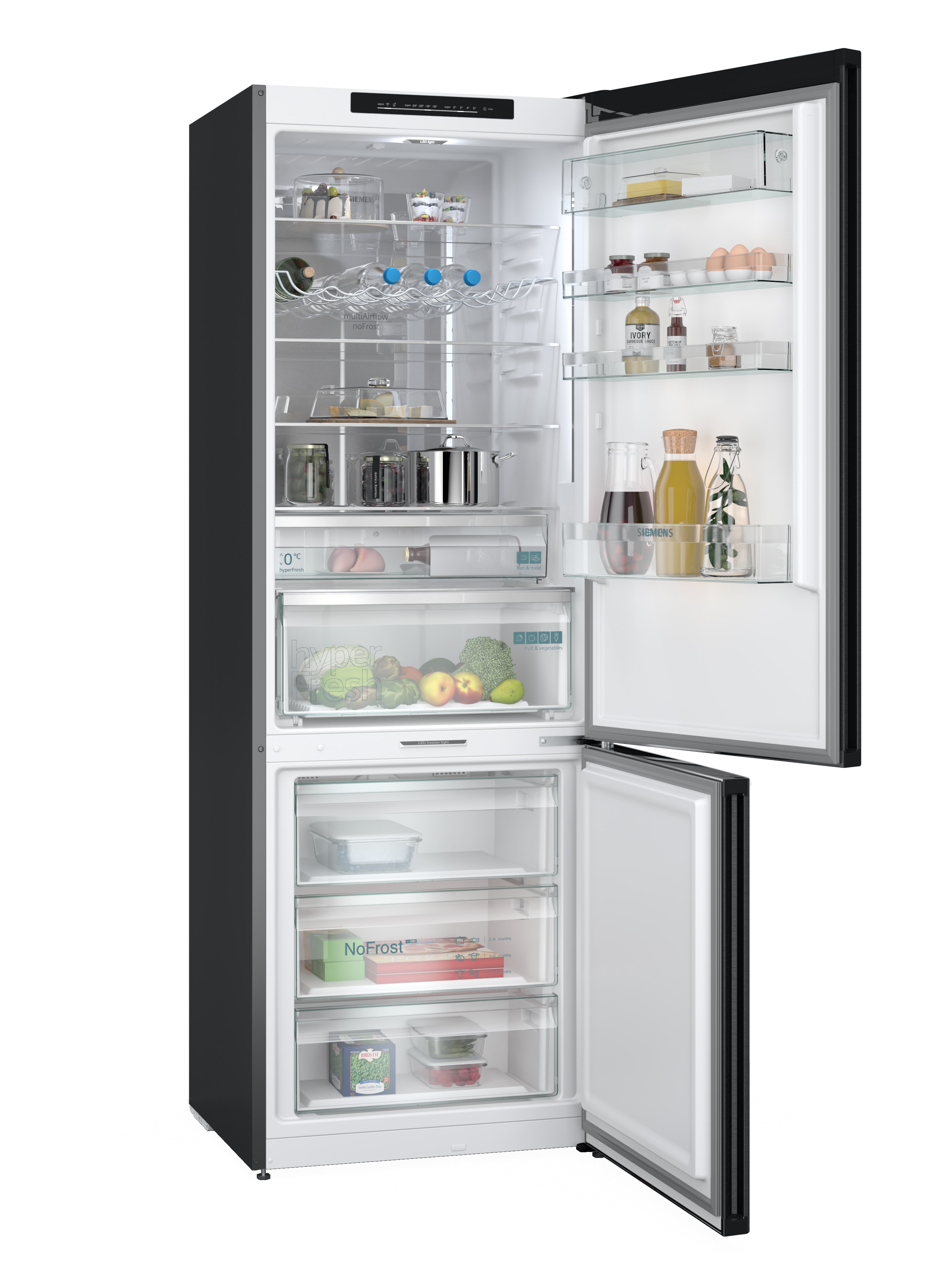 Frigorífico Combinado Siemens iQ700 KG49NSBBF No Frost de 203 cm Cristal Black-2