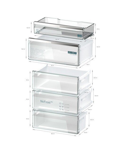 Frigorífico Combinado Siemens iQ700 KG49NSBBF No Frost de 203 cm Cristal Black-11