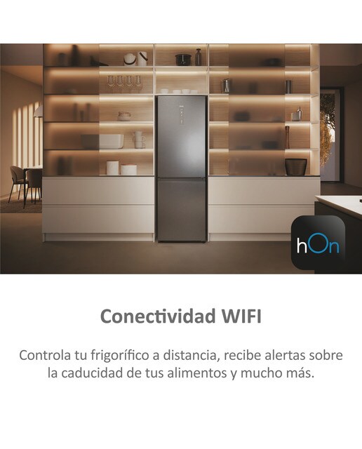 Frigorífico Combinado Haier 2D 60 Series 5 HDPW5618CNPK Total No Frost con Wifi e de 185 cm - Inox Inox-9