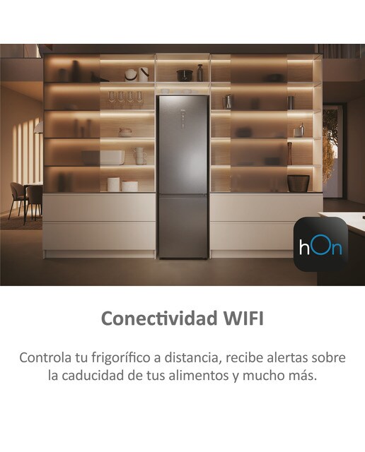 Frigorífico Combi Haier Total No Frost con WIFI 2D 60 Series 5 - HDPW5620CNPK Inox-8