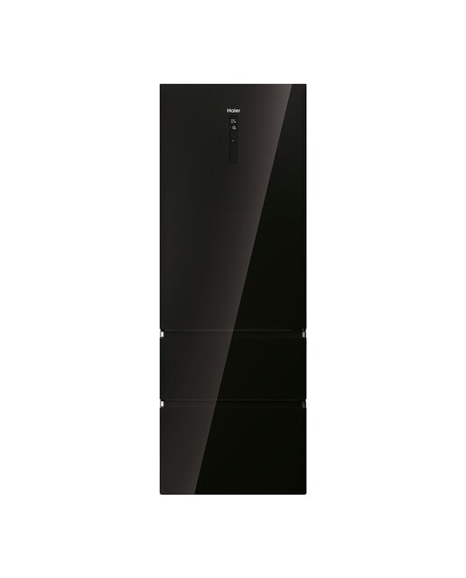 Frigorífico Combinado Haier 3D 70 Series 7 HTW7720DNGB de 3 Portas, No Frost, Wifi e de 200,6 cm - Vidro Icónico Vidro preto-2