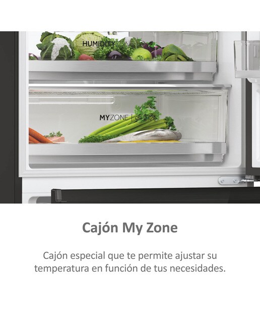 Frigorífico Combinado Haier 3D 70 Series 7 HTW7720DNGB de 3 Portas, No Frost, Wifi e de 200,6 cm - Vidro Icónico Vidro preto-7