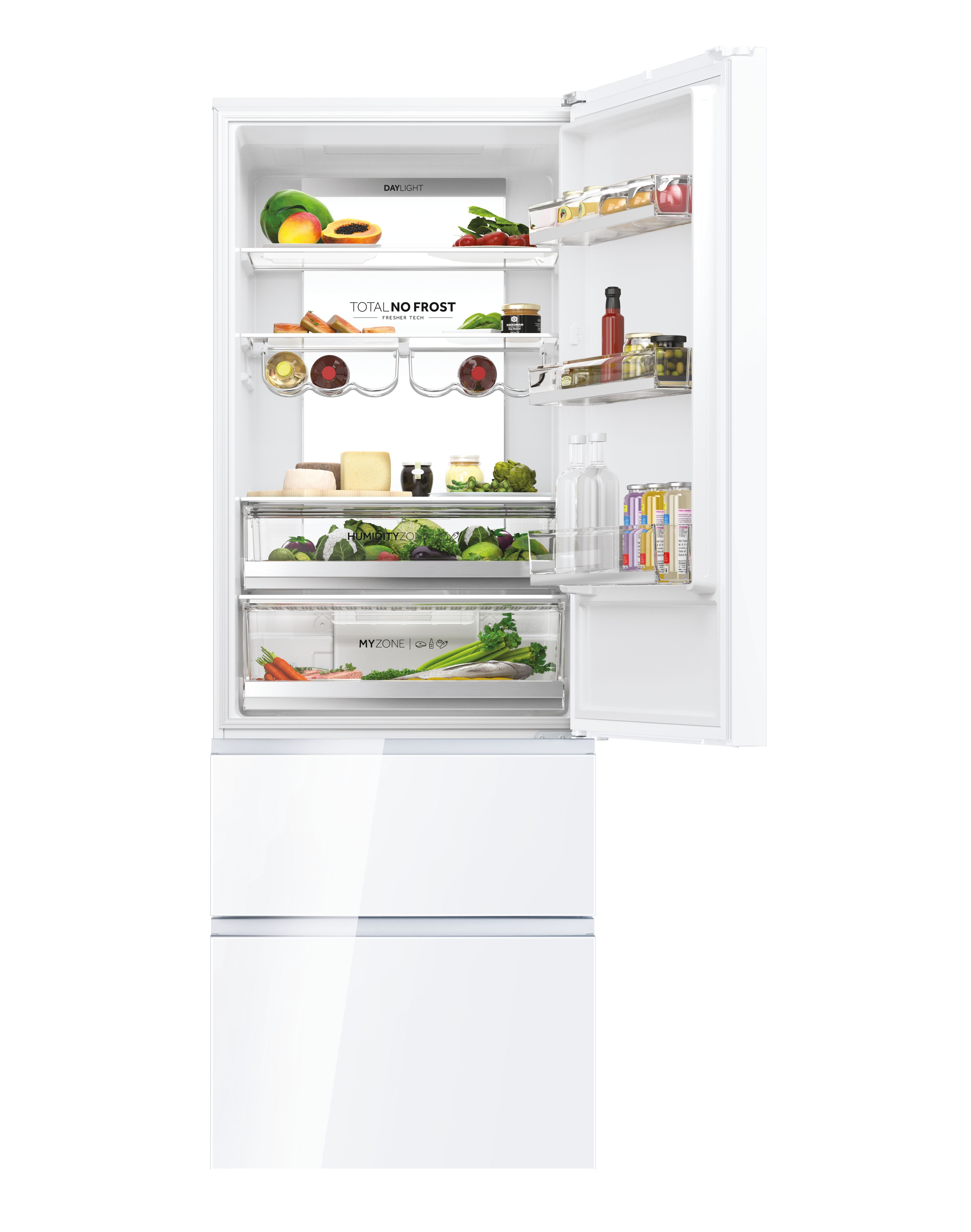 Frigorífico Combinado Haier HTW7720DNGW de 3 Portas, No Frost, Inverter e de 200,6 cm - Branco Cristal branco-4