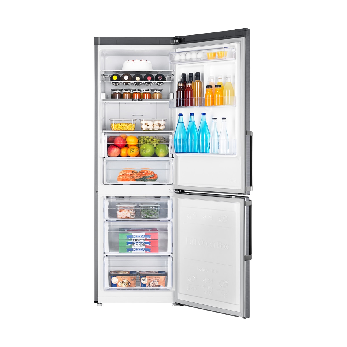 Frigorífico Combi Samsung con IA 185cm Balda Botellero 339L Clase E Inox RB33J3515S9/EF Inox-9