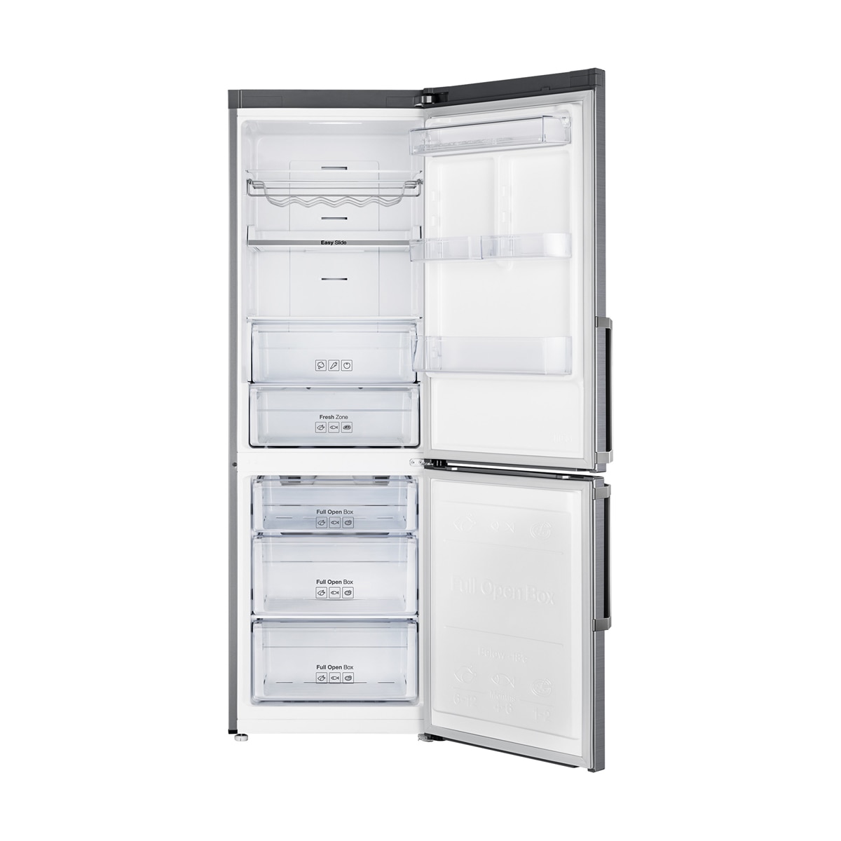 Frigorífico Combi Samsung con IA 185cm Balda Botellero 339L Clase E Inox RB33J3515S9/EF Inox-10