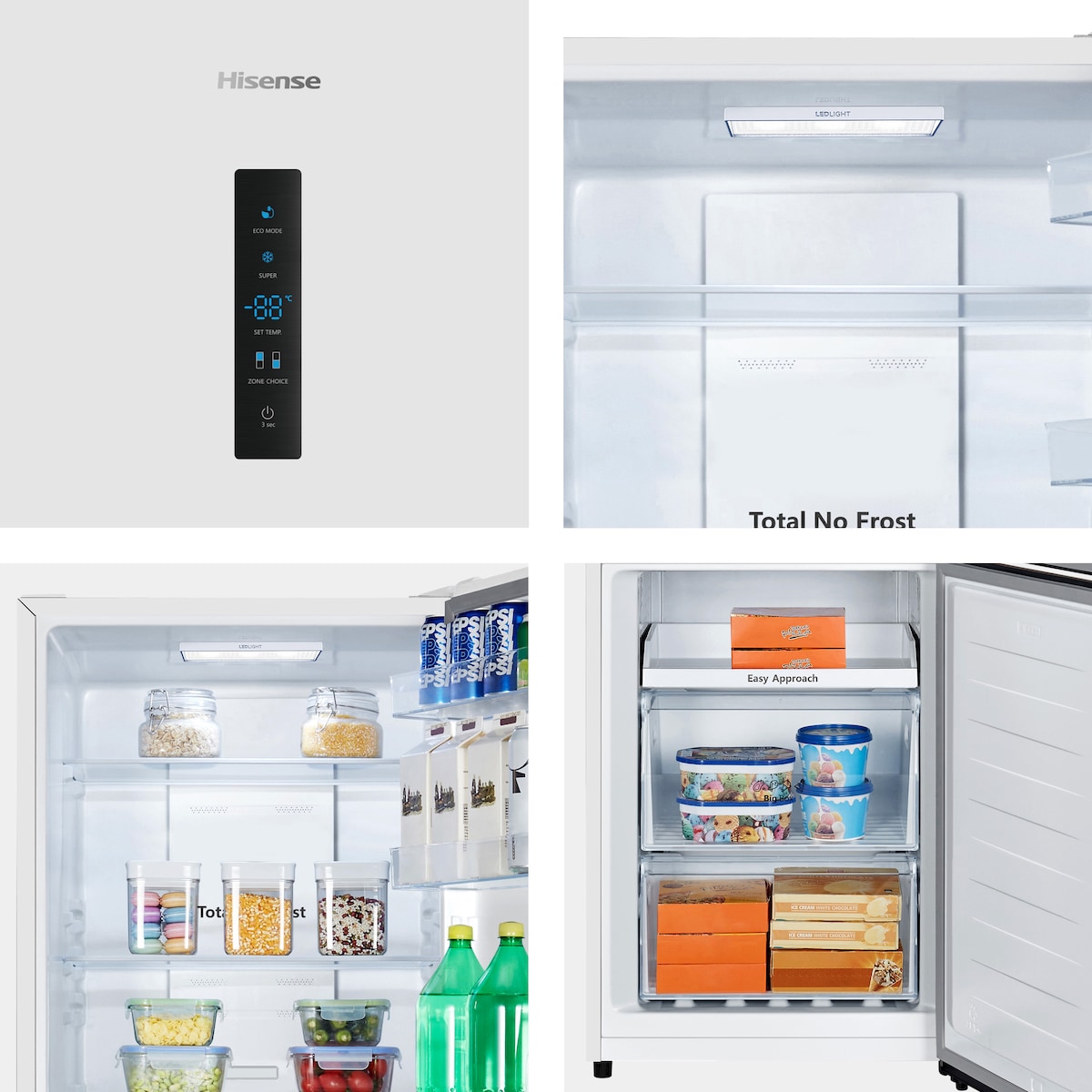 Frigorífico combi Hisense Total No Frost, Multi AirFlow - RB390N4BWC Blanco-5