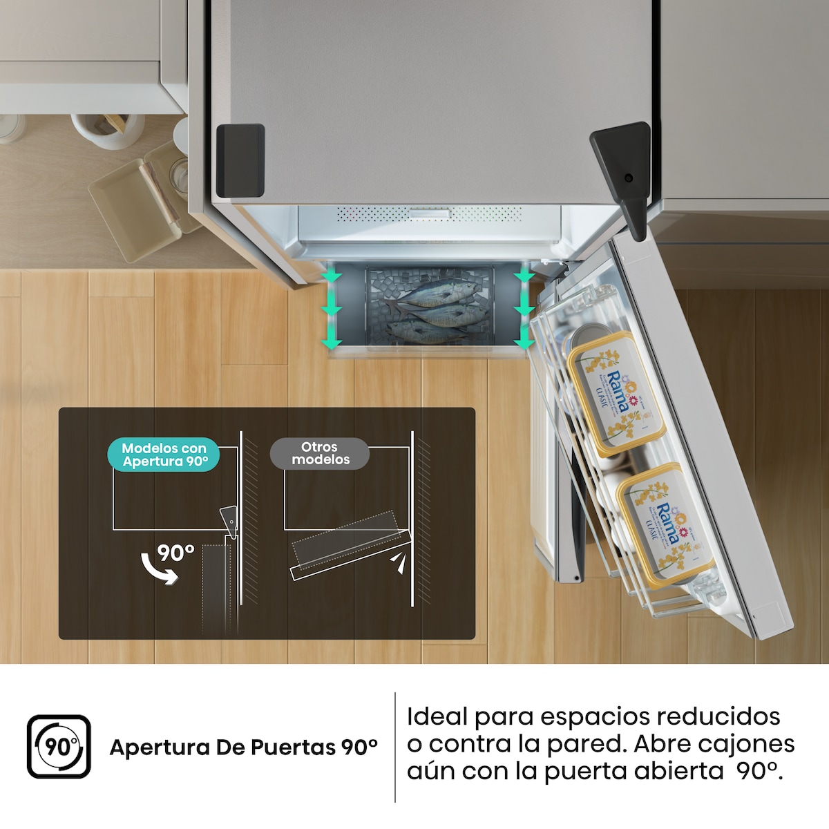 Frigorífico combi Hisense Total No Frost, Multi AirFlow - RB390N4BWC Blanco-8