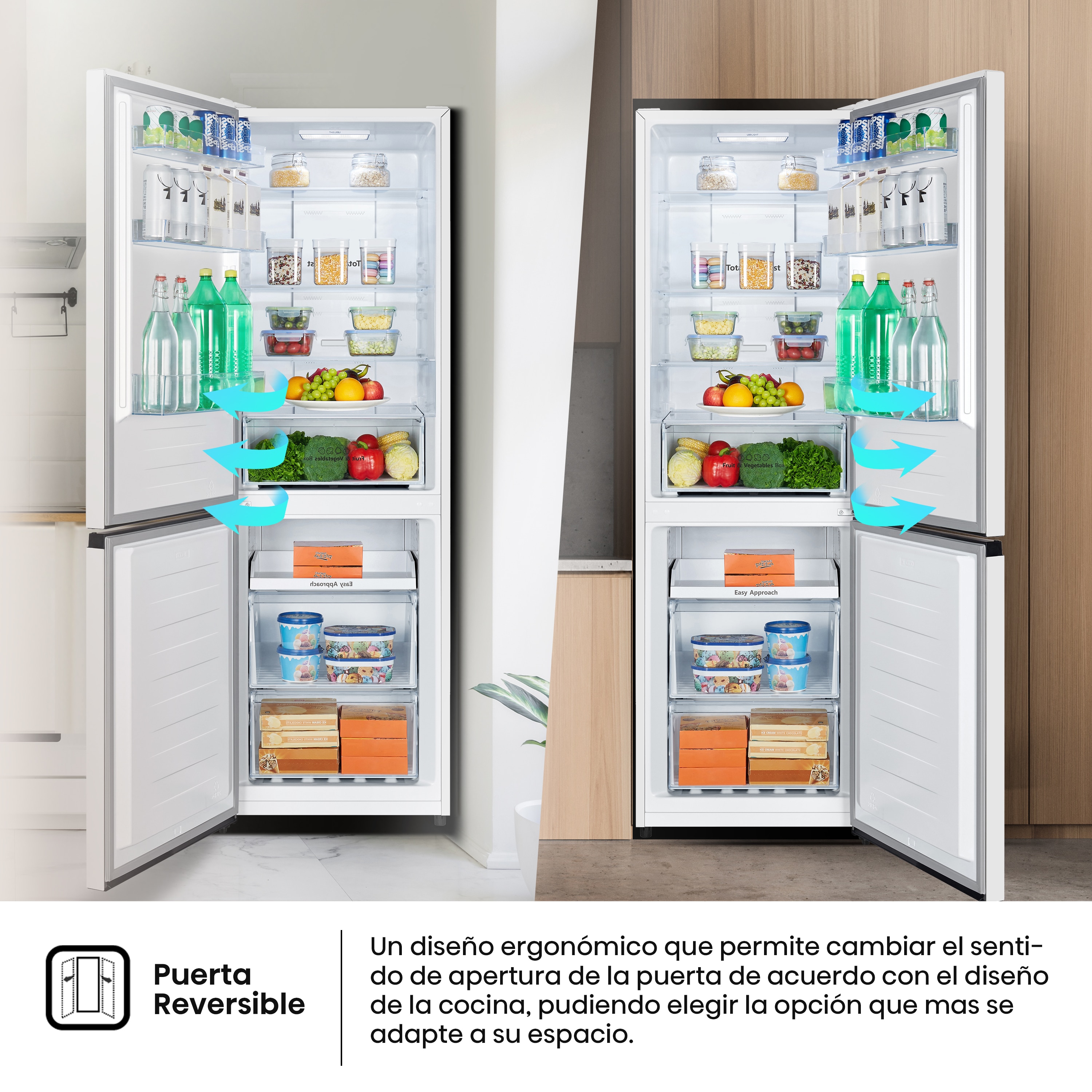 Frigorífico combi Hisense Total No Frost, Multi AirFlow - RB390N4BWC Blanco-9