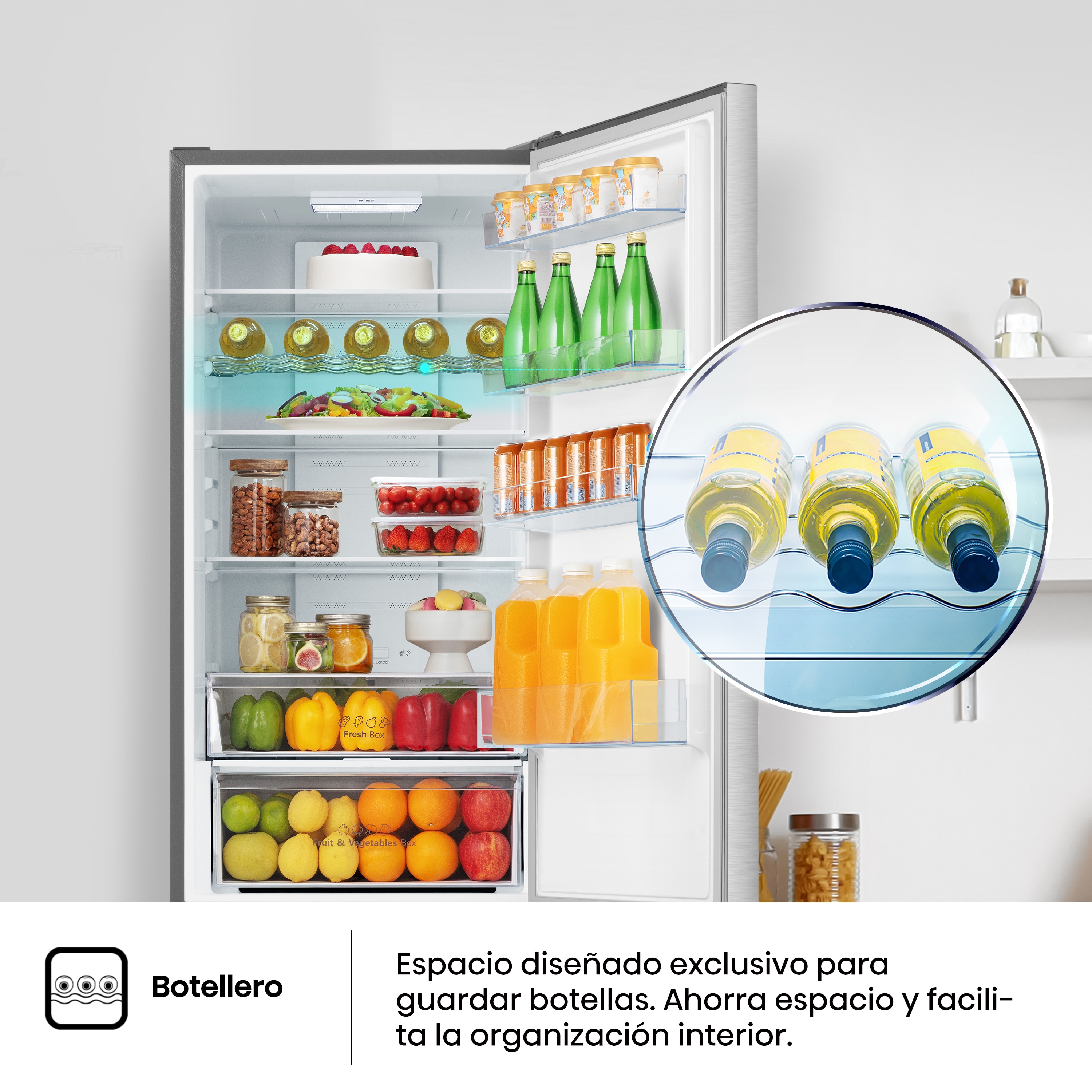 Frigorífico combi Hisense Total No Frost, Multi AirFlow - RB440N4CCB Inox-12