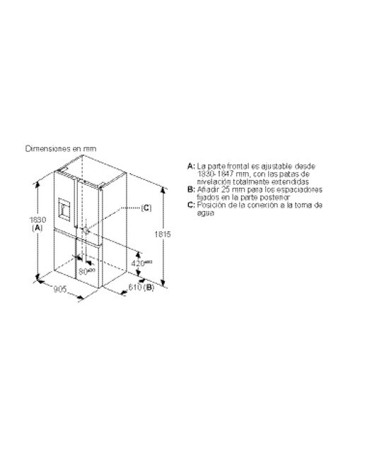 Frigorífico Americano Siemens KF96DPXEA Total No Frost com Dispensador Dark-3