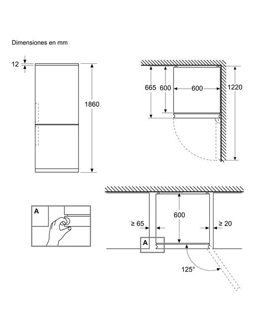 Frigorífico Combinado Siemens KG36NXXBF Total No Frost e de 186 cm - Black Inox Black Inox-4