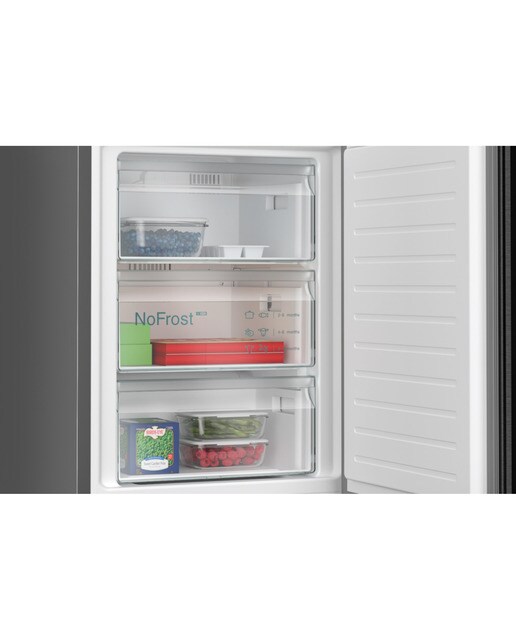 Frigorífico Combinado Siemens KG36NXXBF Total No Frost e de 186 cm - Black Inox Black Inox-6
