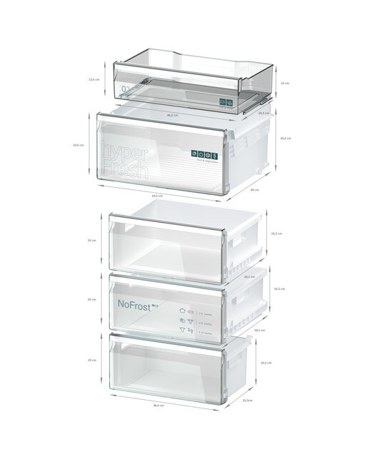 Frigorífico Combinado Siemens KG36NXXBF Total No Frost e de 186 cm - Black Inox Black Inox-9