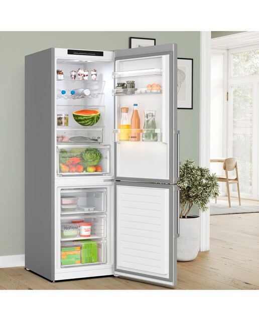 Frigorífico Combinado Bosch Serie 4 KGN36VIBT Tecnologia Inverter, Total No Frost e de 186 cm - Inox Antidedadas Inox anti marcas-6