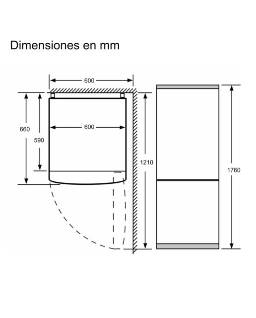 Frigorífico combi Bosch Total No Frost, Sistema Multiairflow - KGN33NLEB Inox-3