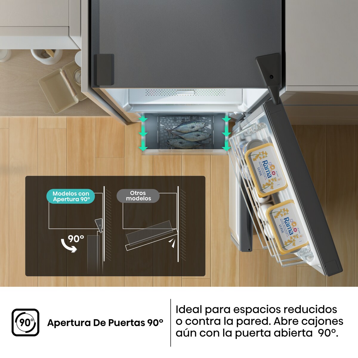 Frigorífico combi Hisense Total No Frost - RB440N4ACC Inox-8