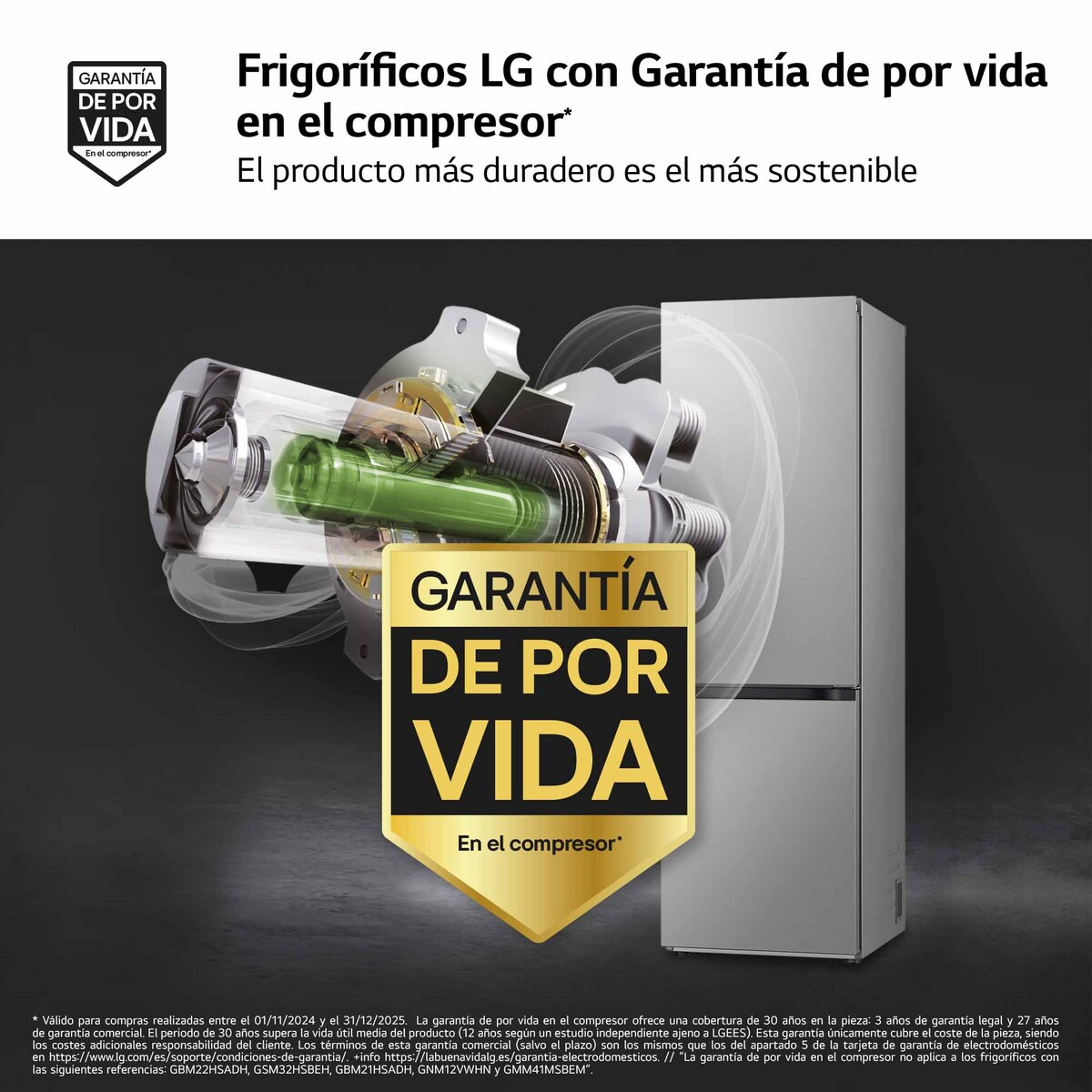 Frigorífico Combinado LG GBV7180CPY Total No Frost, Door Cooling+ e de 186 cm - Inox Inox anti marcas-7