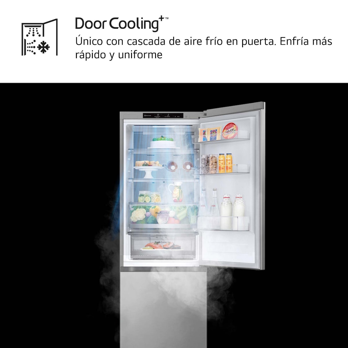 Frigorífico Combinado LG GBV7180CPY Total No Frost, Door Cooling+ e de 186 cm - Inox Inox anti marcas-10