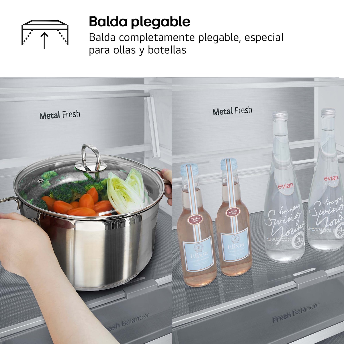 Frigorífico Combinado LG GBV7180CPY Total No Frost, Door Cooling+ e de 186 cm - Inox Inox anti marcas-14