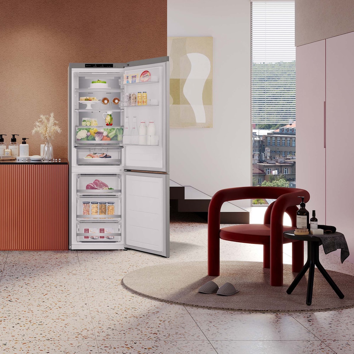 Frigorífico Combinado LG GBV7180CPY Total No Frost, Door Cooling+ e de 186 cm - Inox Inox anti marcas-23