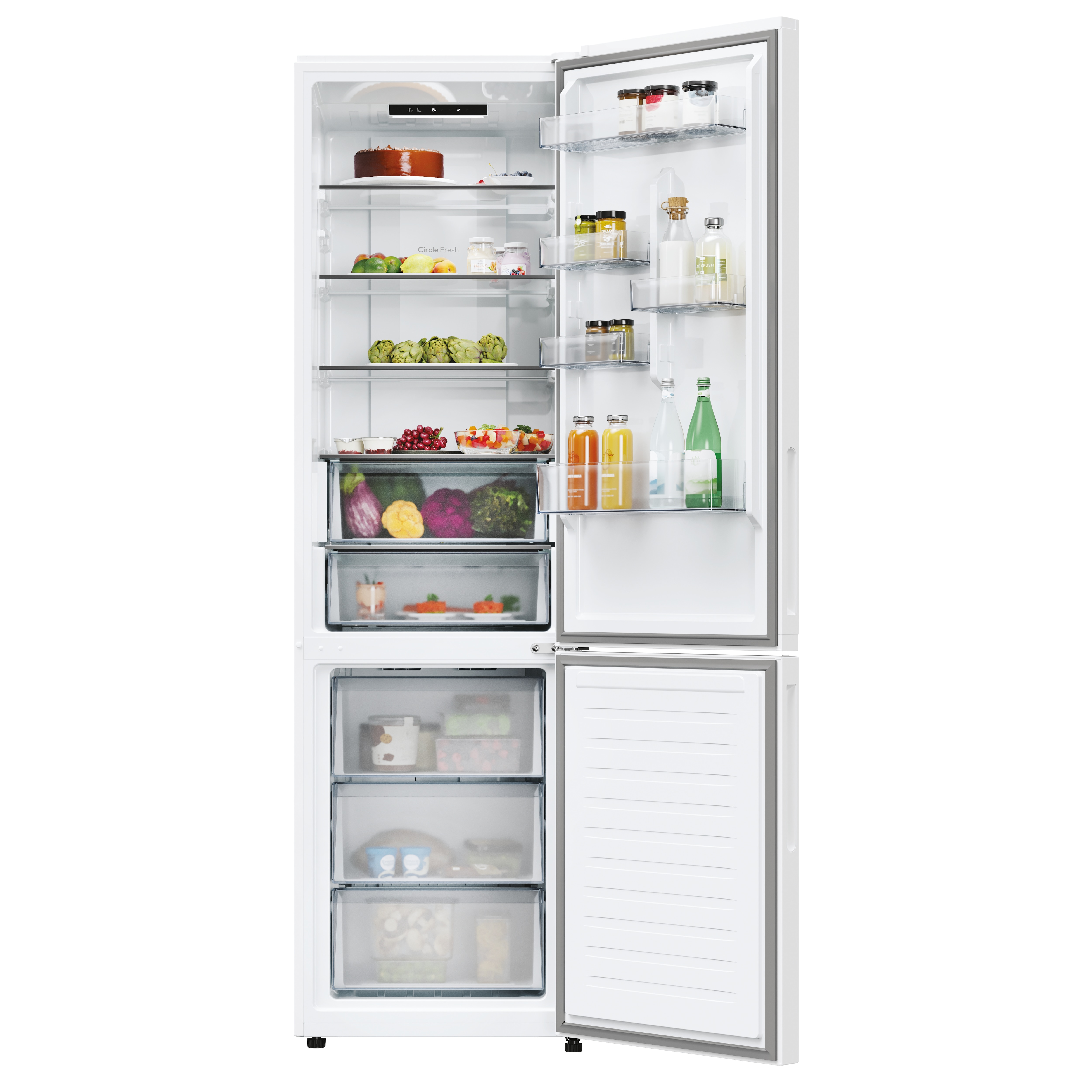 Frigorífico combi Candy Candy Total No Frost Circle + 2m de alto Fresco - - CNCQ2T620EW - Blanco Blanco-2